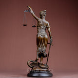 Bronze Lady Justice Statue With Scales Bronze Goddess of Justice Sculpture Mythology Bronze Statues For Home Decor Craft Gifts