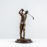 37cm Bronze Golf Man Statue Bronze Golfer Sculpture Bronze Casting Golf Art Crafts For Home Office Decor Ornament Gifts