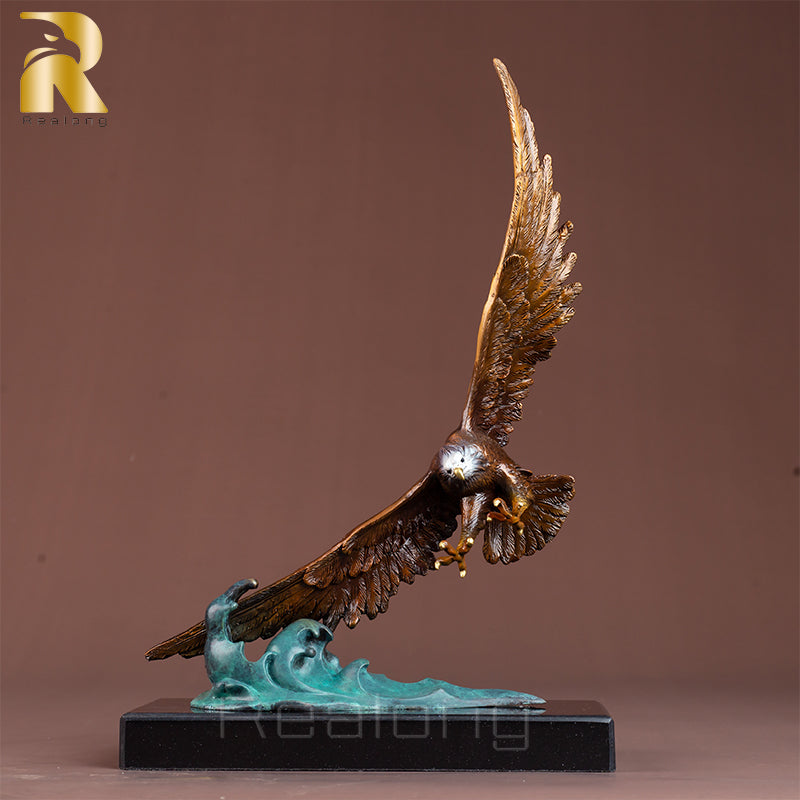 Bronze Eagle Statue Large Bronze Eagle Sculpture Casting Bronze Animals Art Figurine For Home Garden Decoration Ornament Gifts