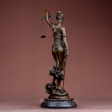 Bronze Lady Justice Statue With Scales Bronze Goddess of Justice Sculpture Mythology Bronze Statues For Home Decor Craft Gifts