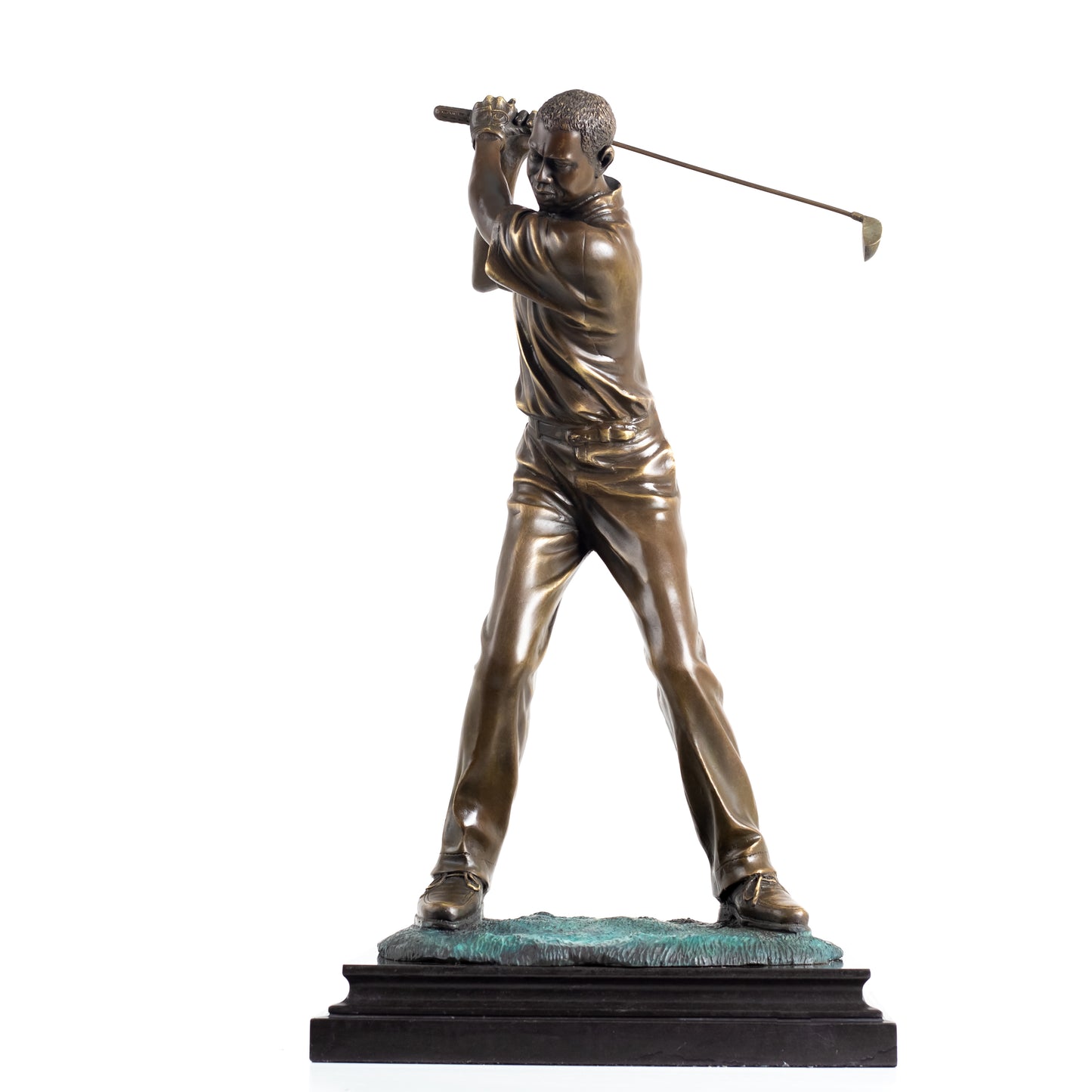 54cm Bronze Golf Man Statue Playing Golf Sculpture Bronze Golfer Art Figurine Bronze Casting Crafts Ornament For Home Decor Gift