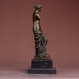 Bronze Ancient Greece Venus Sculpture Bronze Bust of Venus Statue With Marble Base For Home Decor Gifts Classical Ornament Craft