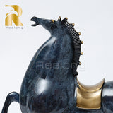 Horse Statue Bronze Sculpture 35cm Animal Bronze Sculptures Statues Bronze Brightly Colored Perfect Home Decor(100% Bronze)