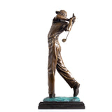 58cm Bronze Golf Man Statue Playing Golf Sculpture Bronze Golfer Art Figurine Bronze Casting Crafts Ornament For Home Decor Gift