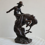 Bronze Cowboy Ridding Statue Bronze Outlaw Statue by Frederic Remington Replica Famous Art Crafts For Home Decor Ornament Gifts