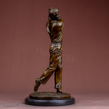 37cm Bronze Golf Man Statue Bronze Golfer Sculpture Bronze Casting Golf Art Crafts For Home Office Decor Ornament Gifts