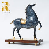 Horse Statue Bronze Sculpture 35cm Animal Bronze Sculptures Statues Bronze Brightly Colored Perfect Home Decor(100% Bronze)