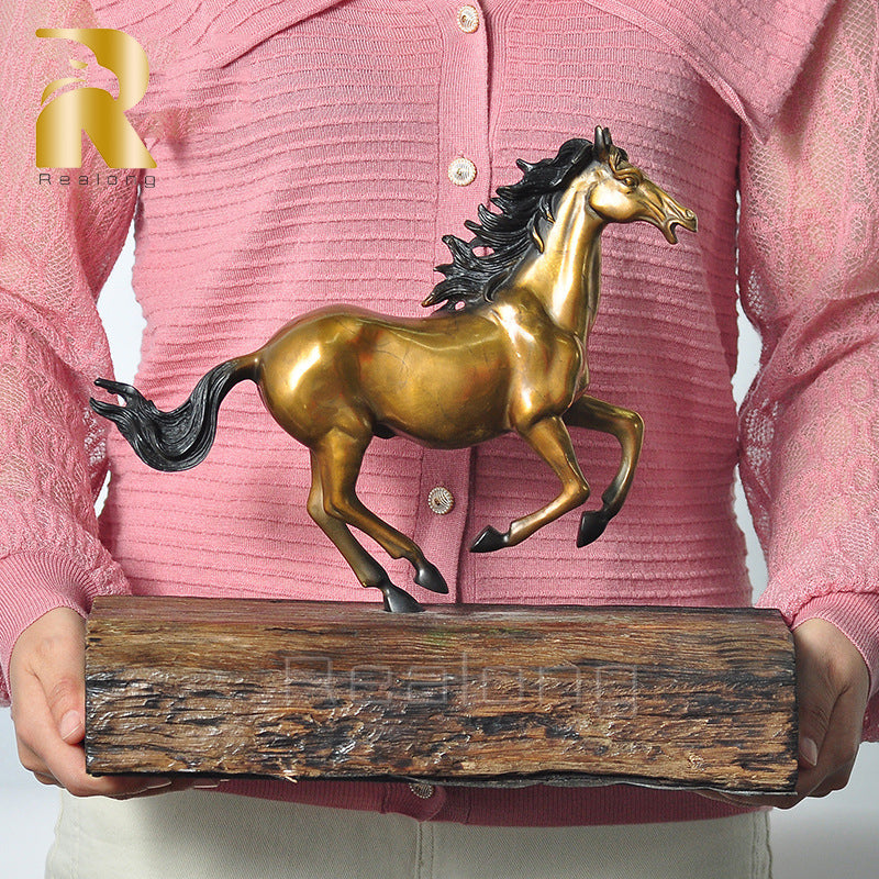 100% Bronze Horse Statue 35cm Animal Bronze Sculptures Statues Bronze Brightly Colored Perfect Home Decor