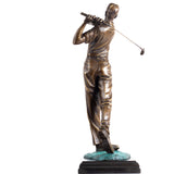 58cm Bronze Golf Man Statue Playing Golf Sculpture Bronze Golfer Art Figurine Bronze Casting Crafts Ornament For Home Decor Gift