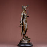 Bronze Lady Justice Statue With Scales Bronze Goddess of Justice Sculpture Mythology Bronze Statues For Home Decor Craft Gifts