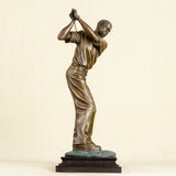 54cm Bronze Golf Man Statue Playing Golf Sculpture Bronze Golfer Art Figurine Bronze Casting Crafts Ornament For Home Decor Gift