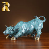 Wall Street Bull Statue Bronze Sculpture Charging Bull Statue 30cm Bronze Bull Statue Fengshui Sculpture Home Decor