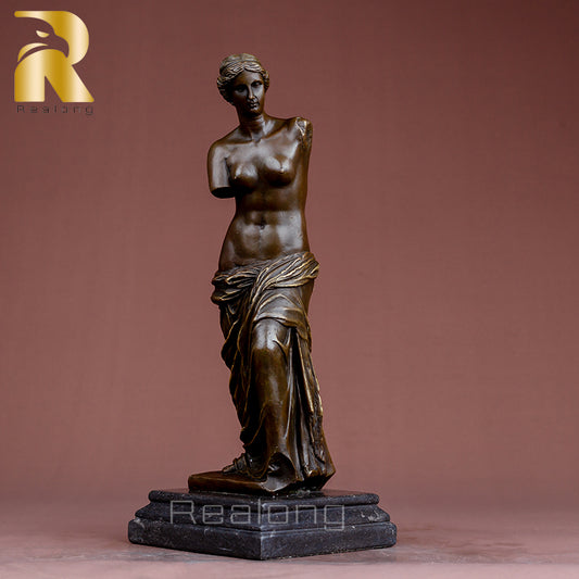 33cm Bronze Venus Statue Bronze Venus Sculpture Bronze Ancient Greece Bronze Casting Art Crafts For Home Decor Ornament Gifts