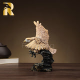 Pure Bronze Casting Eagle Taking Flight Statue 35cm High Large Animal Wild Life Birds Hawk Eagle Sculpture Collectible Figurine