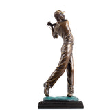 58cm Bronze Golf Man Statue Playing Golf Sculpture Bronze Golfer Art Figurine Bronze Casting Crafts Ornament For Home Decor Gift