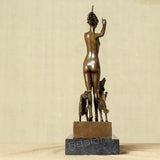 Bronze Hunting Goddess Sculpture Bronze Hunting Goddess Statue Mythology Art Crafts For Home Decor Gifts Ornament Craft