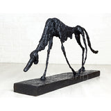 67cm Bronze Dog Statue Abstract Dog Sculpture Giacometti Reproduction Artwork Skeleton Animal Statue For Home Decor Collection