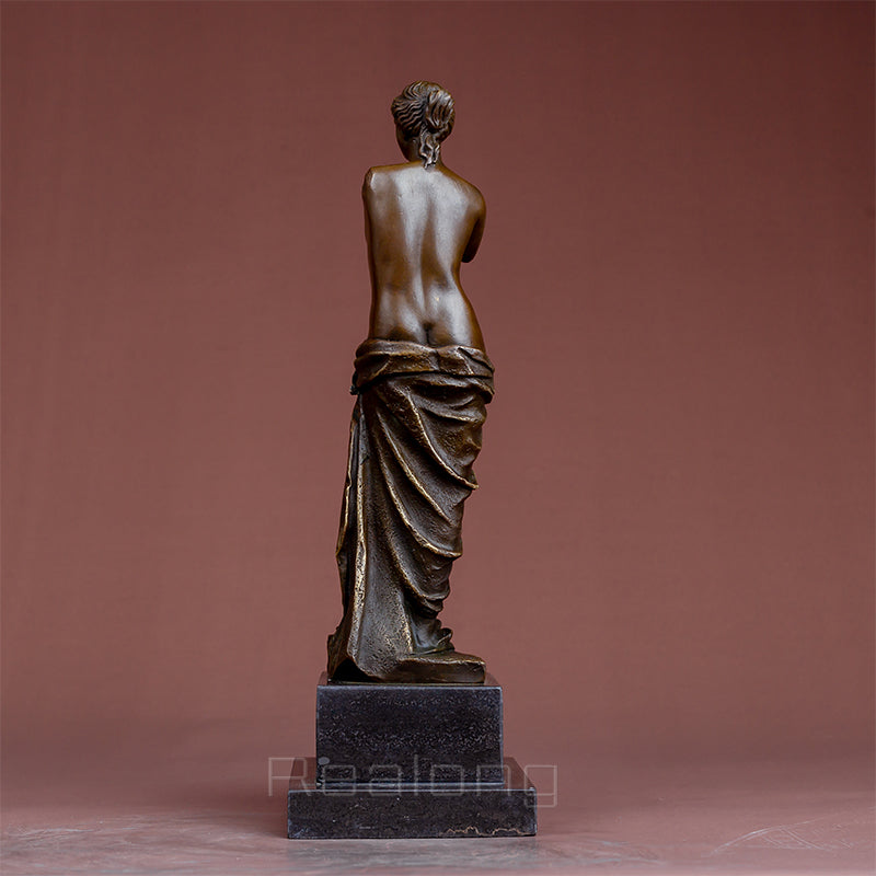 Bronze Ancient Greece Venus Sculpture Bronze Bust of Venus Statue With Marble Base For Home Decor Gifts Classical Ornament Craft