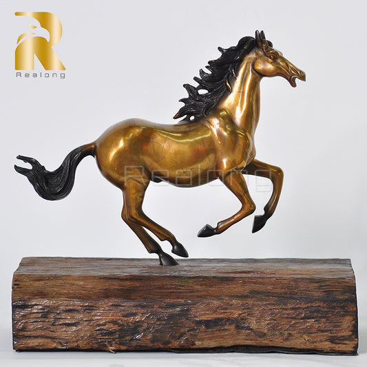 100% Bronze Horse Statue 35cm Animal Bronze Sculptures Statues Bronze Brightly Colored Perfect Home Decor