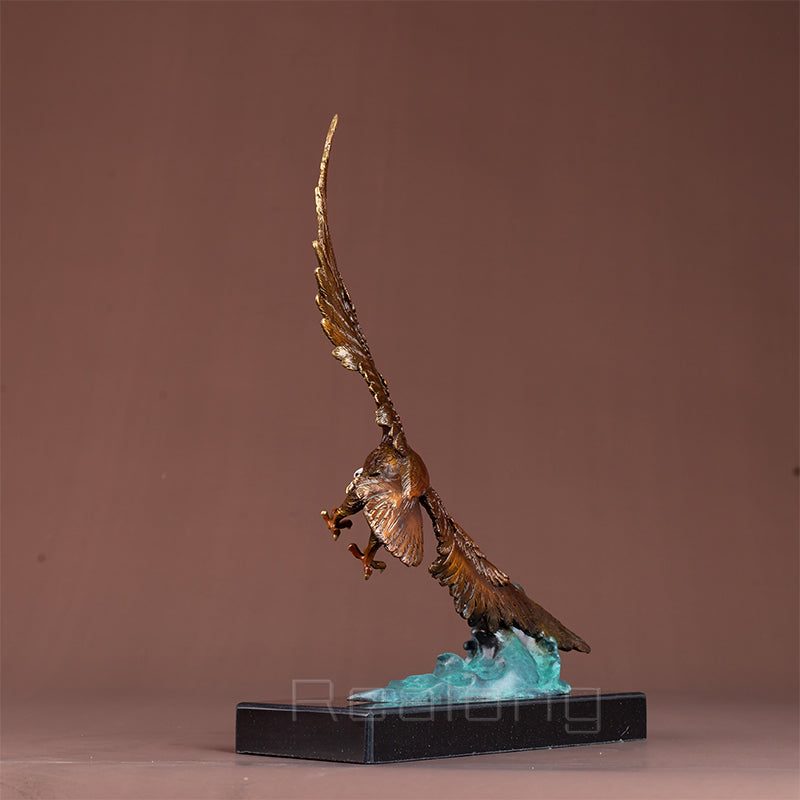 Bronze Eagle Statue Large Bronze Eagle Sculpture Casting Bronze Animals Art Figurine For Home Garden Decoration Ornament Gifts