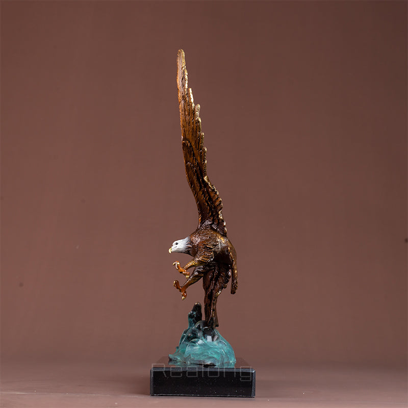 Bronze Eagle Statue Large Bronze Eagle Sculpture Casting Bronze Animals Art Figurine For Home Garden Decoration Ornament Gifts