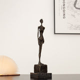 Alberto Giacometti Art Reproduction Bronze Sculpture Bronze Statue Of Standing Women Famous Abstract Collection Home Decor Craft