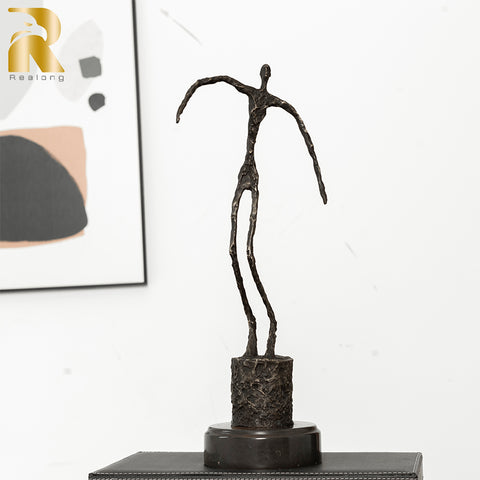 45cm Alberto Giacometti Bronze Statue Abstract Man Bronze Giacometti Sculpture