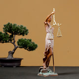 Bronze Lady Justice Statue Bronze Goddess of Justice Sculpture Greek Goddess Bronze Art Figurine For Home Office Decor