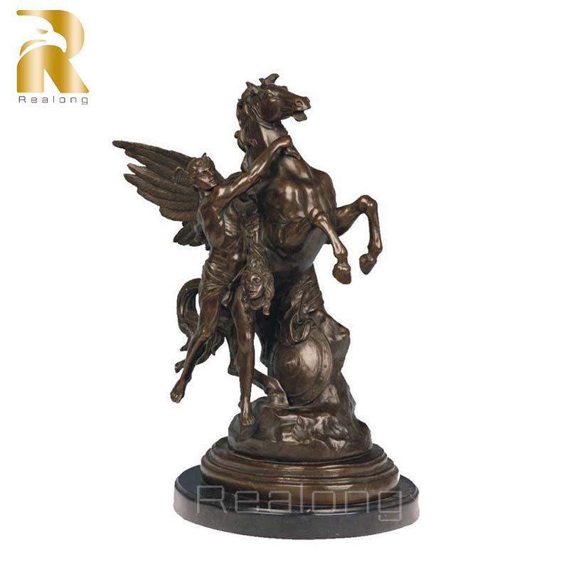 45cm Bronze Sculpture Perseus Bronze Medusa Statue Famous Bronze Greek Mythology Art Crafts For Home Decor Large Ornament Gifts