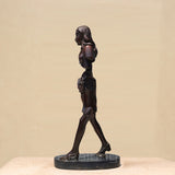 14 Inch Bruno Catalano Bronze Traveller Sculpture Abstract Travel Woman Statue Female Figurine Famous Bronze Cast For Home Decor