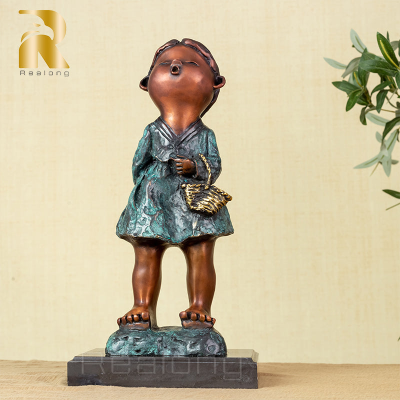 Bronze Kids Statue