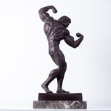 Large Bronze Muscular Man Statue Bronze Western Male Body Builder Art Sculpture Famous Muscle man Statues For Decor Craft Gifts