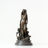 30cm Beautiful Flora Goddess Statue Girl Figurine Bronze Sculpture Western Europe Person Bronze Statue Vintage Art Home Decor