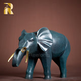 Elephant Statue Bronze Home Decor Handmade Elephant Sculpture Art Collection Ornament