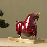 Abstract Bronze Bull Statue Casting Bronze Bull Sculpture Modern Art Hand-made Crafts For Home Decor Ornament Office Gifts