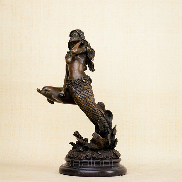 Bronze Mermaid Sculpture Classical Bronze Mermaid Statue Famous Bronze
