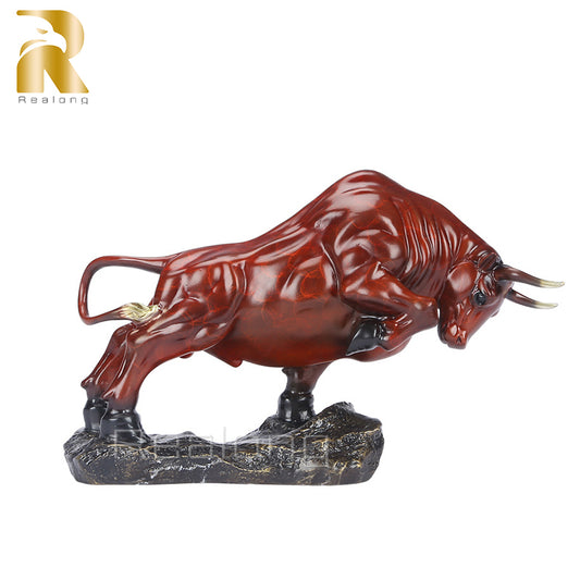 Vintage Bronze Bull Statue Bronze Fight Bull Sculpture Bronze Bull Statues And Sculptures Crafts For Home Decor Ornament Gifts