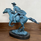 Frederic Remington Replica Bronze Statue Famous Bronze Cowboy Sculpture For Home Decor