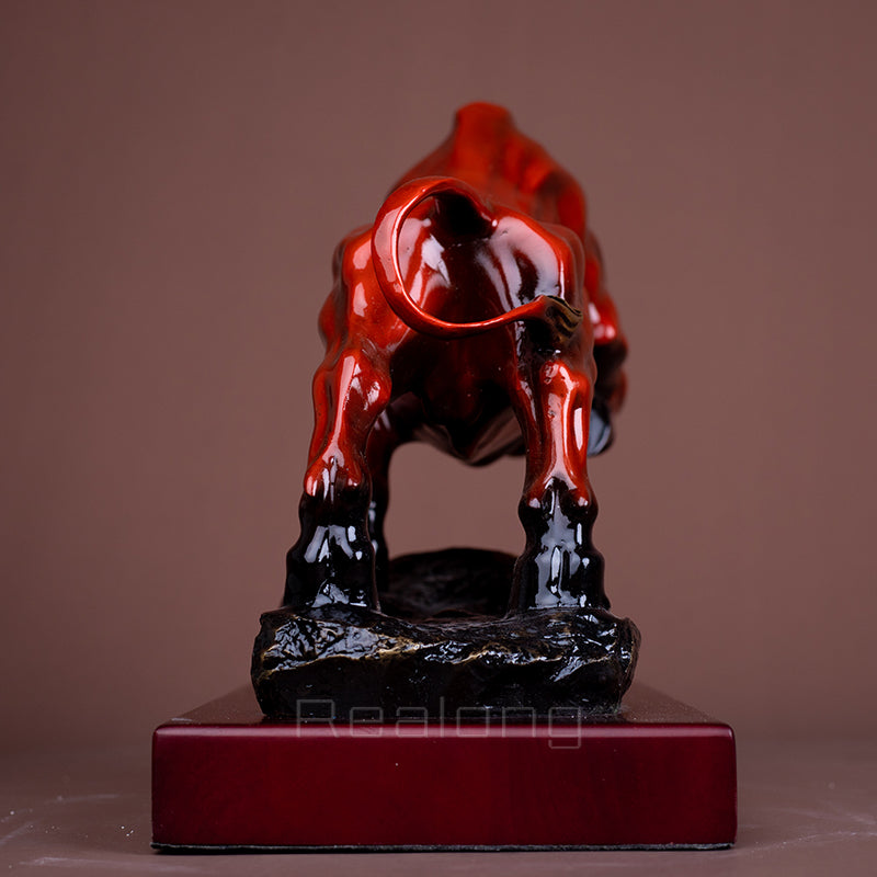 Bronze Wall Street Cattle Sculpture Bull OX Bronze Statue Exquisite Crafts