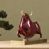 Abstract Bronze Bull Statue Casting Bronze Bull Sculpture Modern Art Hand-made Crafts For Home Decor Ornament Office Gifts