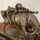 Famous Bull Greek Zeus Bronze Bull Sculpture Signed Nude Europa Bull Greek Zeus Bronze Statue Classical Art Crafts Home Decor