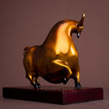 Modern Art Bronze Bull Statue Abstract Bronze Bull Sculpture Bronze Casting Art Figurine For Home Office Decor Ornament Gifts