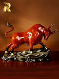 Feng Shui Bull Statue Bronze Home Decor 100% Bronze Charging Bull Sculpture Bull Figurines Luck Ornaments
