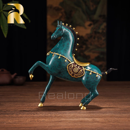 Horse Sculpture Statue 100% Bronze Casting Home Decor Animal Figurines Bronze Horse Statue Sculpture