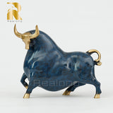 Bull Statue Bronze Sculpture Feng Shui Bull 100% Bronze Casting Home Decor Art Collection