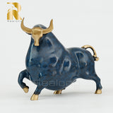 Bull Statue Bronze Sculpture Feng Shui Bull 100% Bronze Casting Home Decor Art Collection