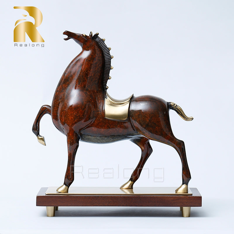 Horse Bronze Statue For Home Decor Animal Ornament 100% Bronze Sculpture Horse Art Figurine Decorative Sculpture
